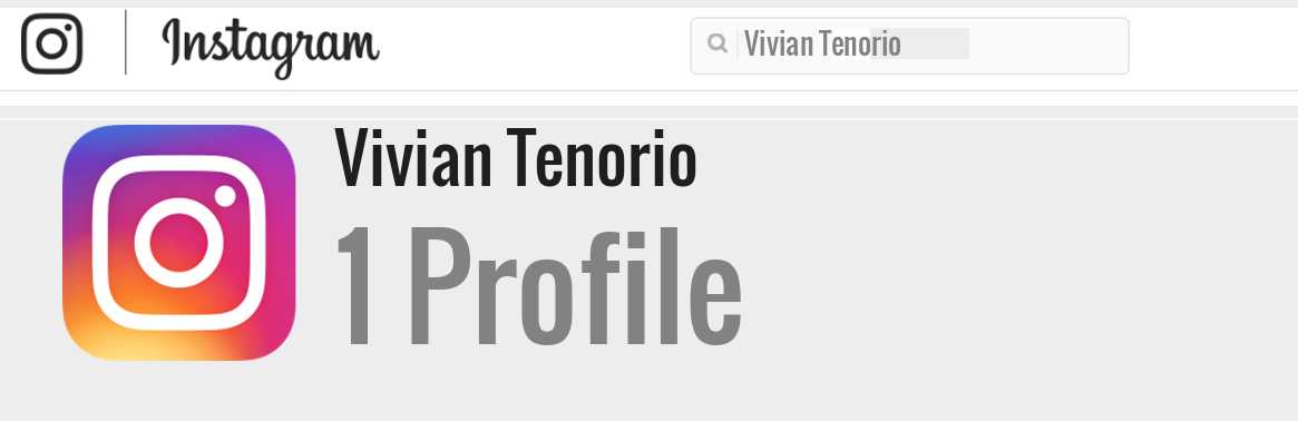 Vivian Tenorio instagram account