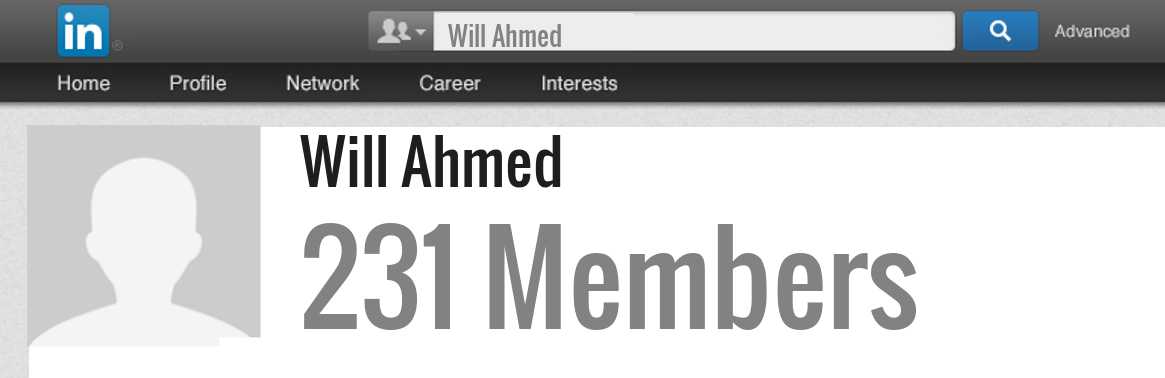 Will Ahmed linkedin profile