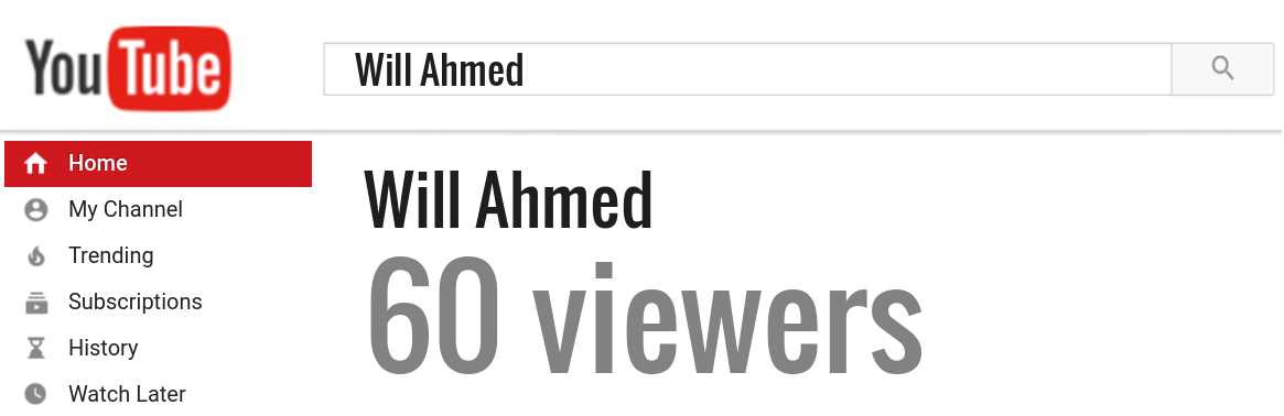 Will Ahmed youtube subscribers