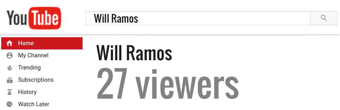 Will Ramos youtube subscribers