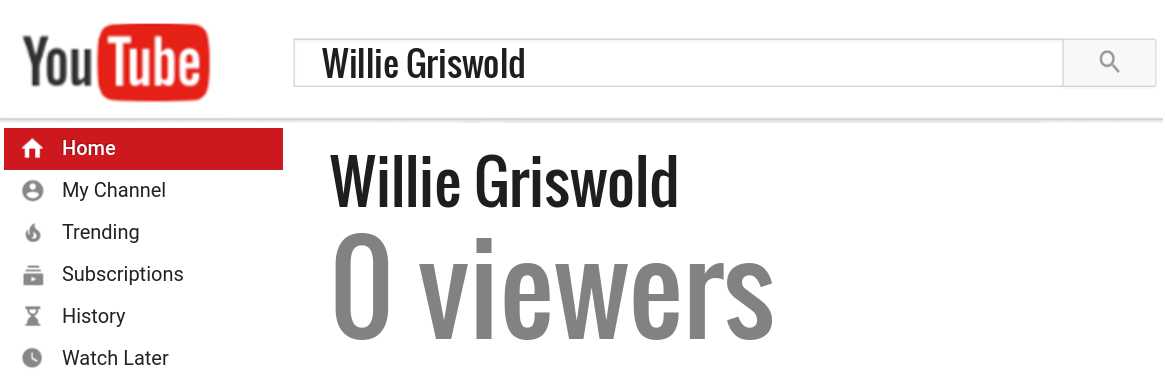Willie Griswold youtube subscribers