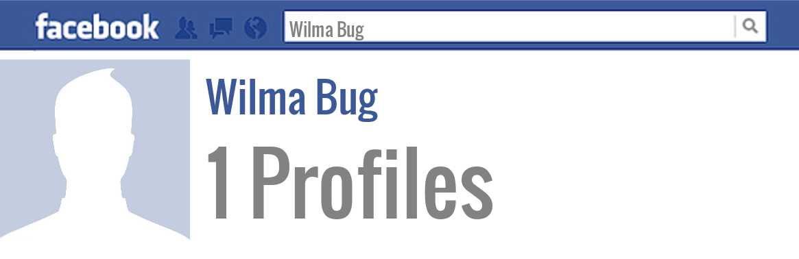 Wilma Bug facebook profiles