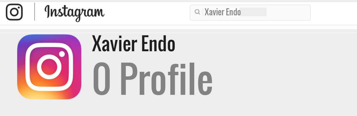 Xavier Endo instagram account